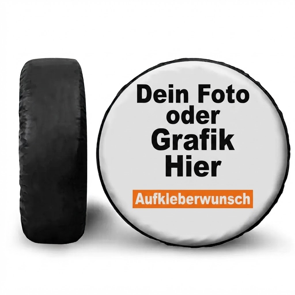 Personalisierte Radabdeckung mit Foto oder Grafik | Radabdeckung Reserveradhülle selbst gestalten ★ Reifenabdeckung