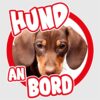 hund an bord produktbild | Aufkleber Hund an Bord mit eigenem Foto